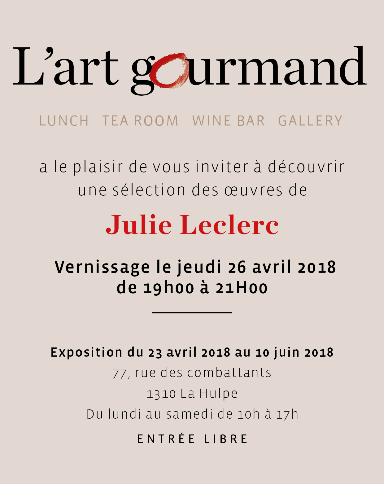 Julie INVITATION gourmand